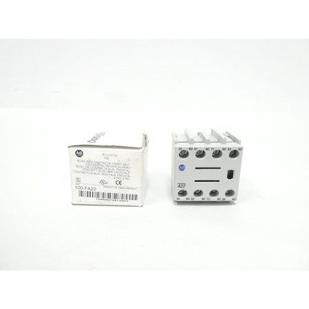 ALLEN BRADLEY AUXILLARY TERMINAL AND CONTACT BLOCK 100-FA22